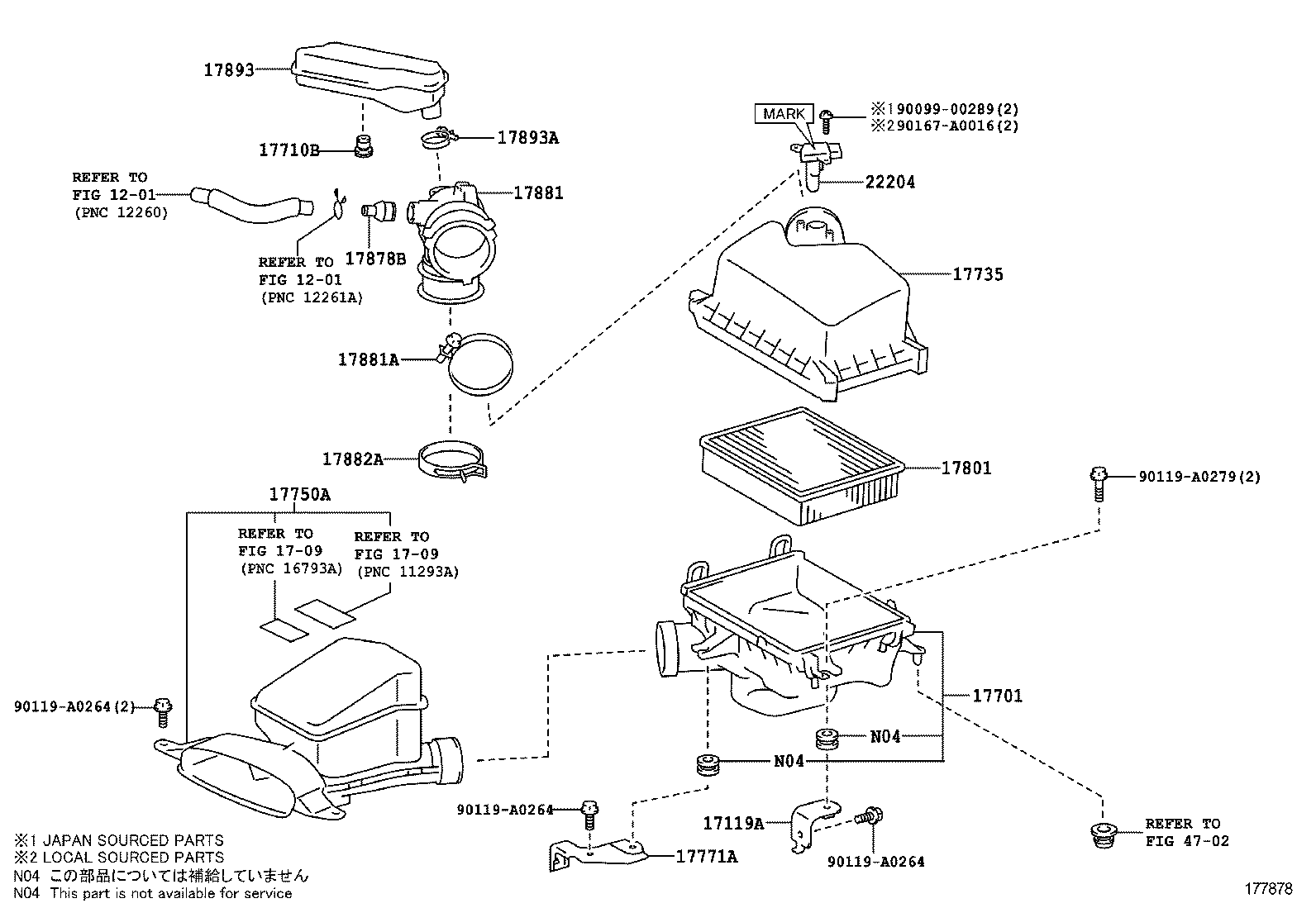  AVALON |  AIR CLEANER