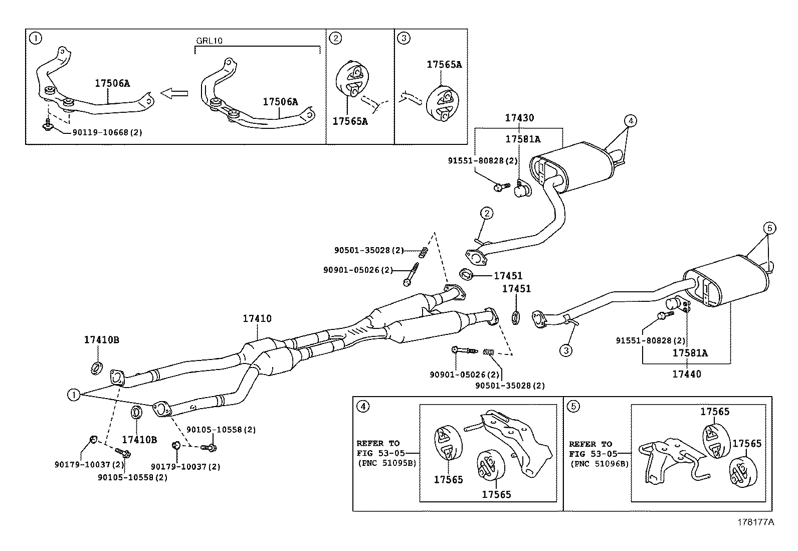  GS250 350 450H |  EXHAUST PIPE