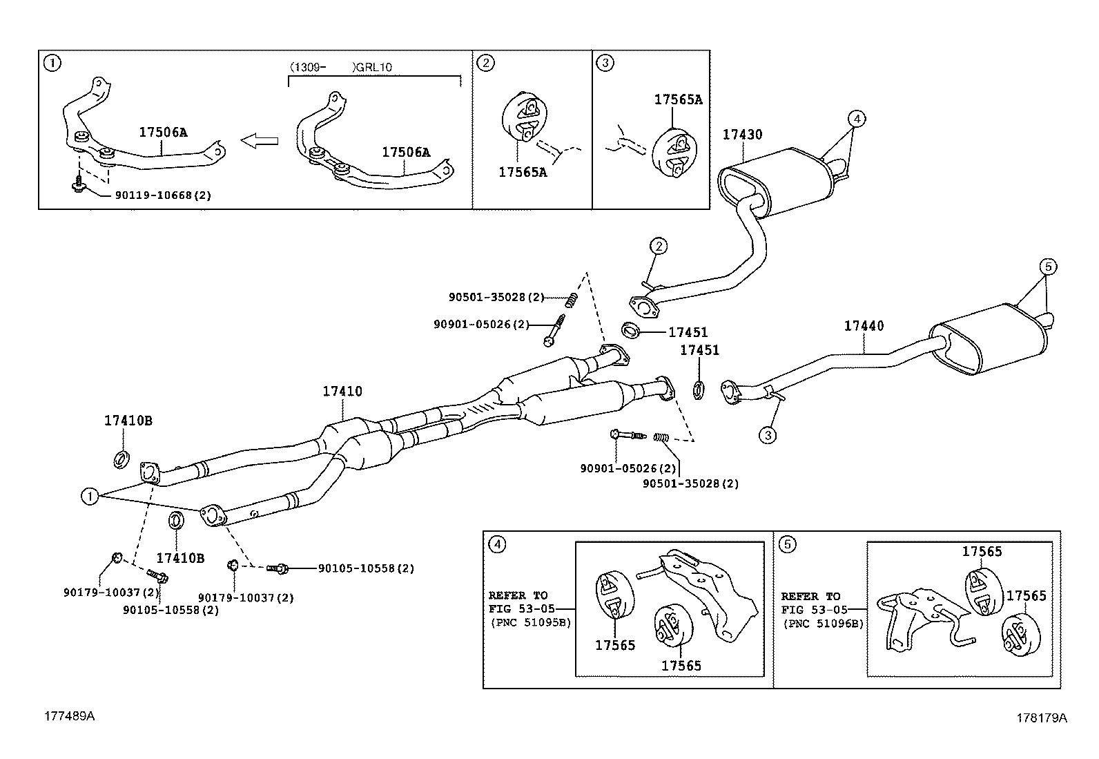  GS250 350 450H |  EXHAUST PIPE