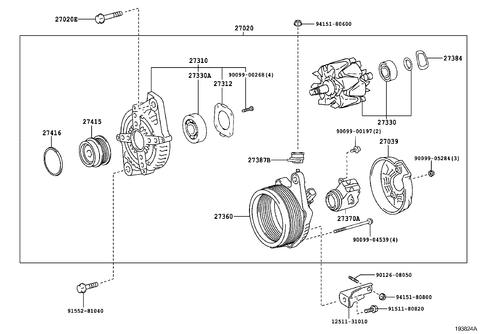  GS250 350 450H |  ALTERNATOR