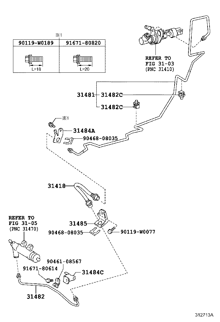  YARIS FRP |  CLUTCH PEDAL FLEXIBLE HOSE