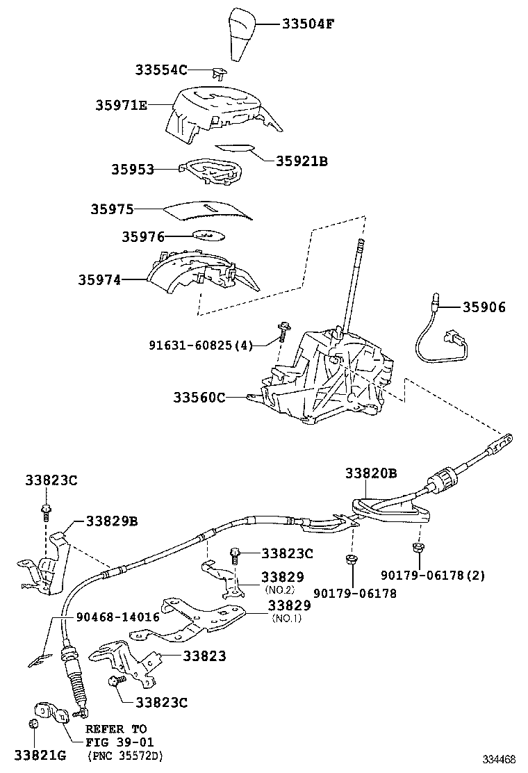  PRIUS C |  SHIFT LEVER RETAINER
