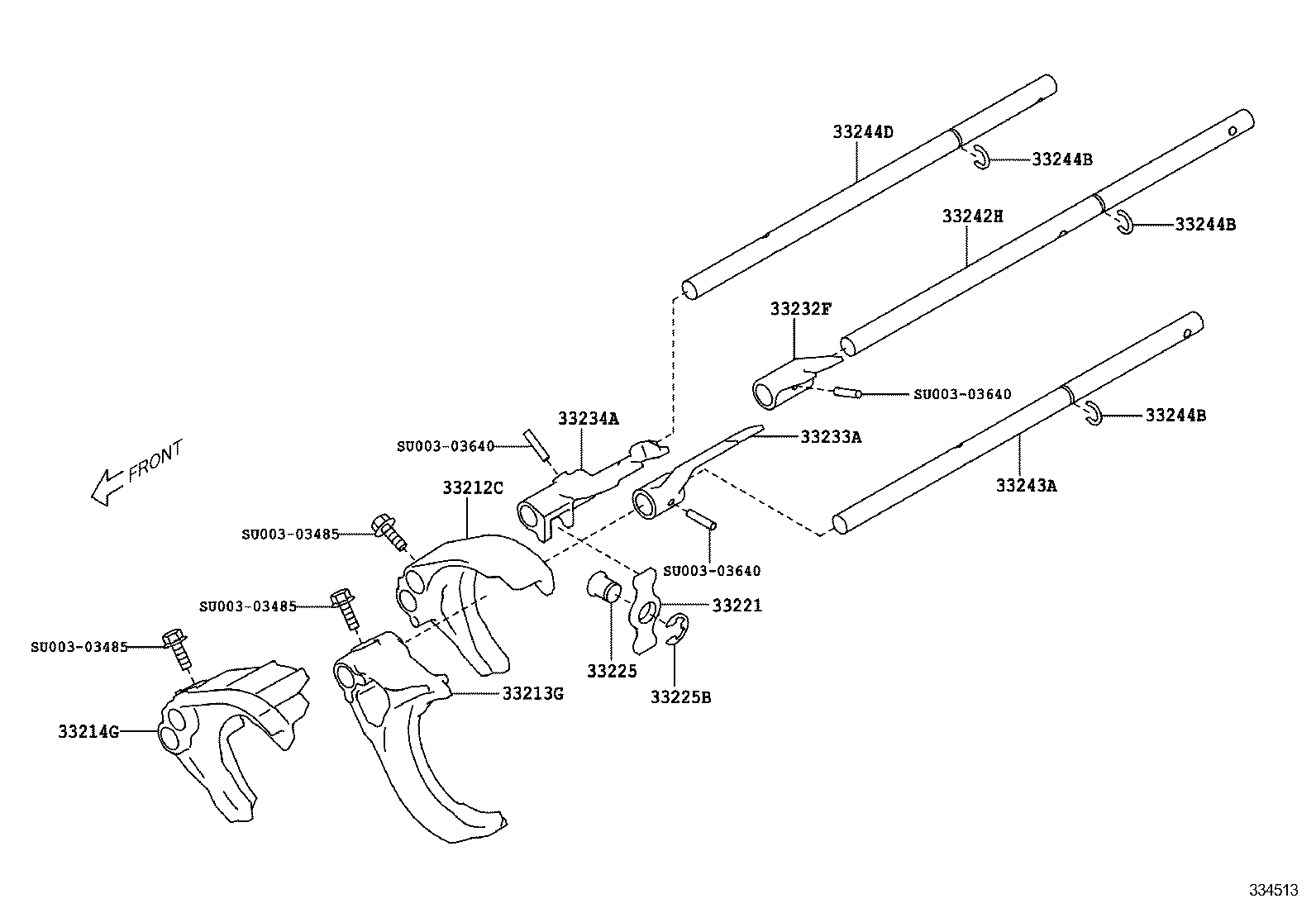  SCION FR S |  GEAR SHIFT FORK LEVER SHAFT MTM