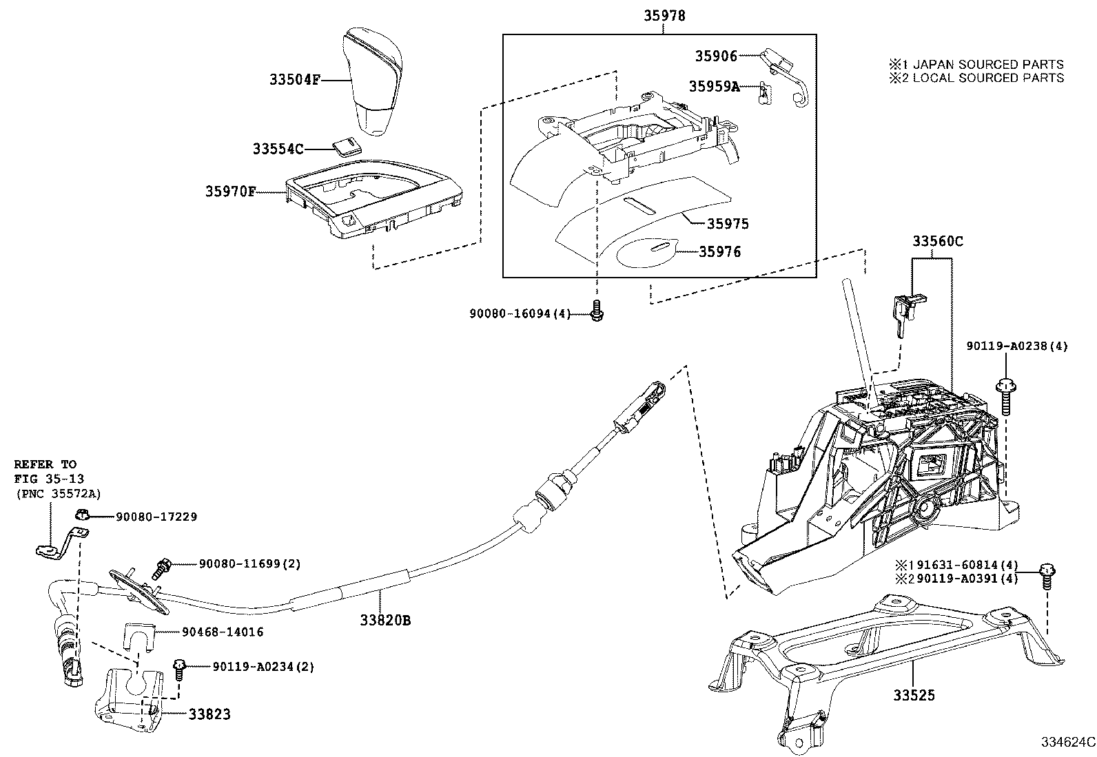  AVALON |  SHIFT LEVER RETAINER