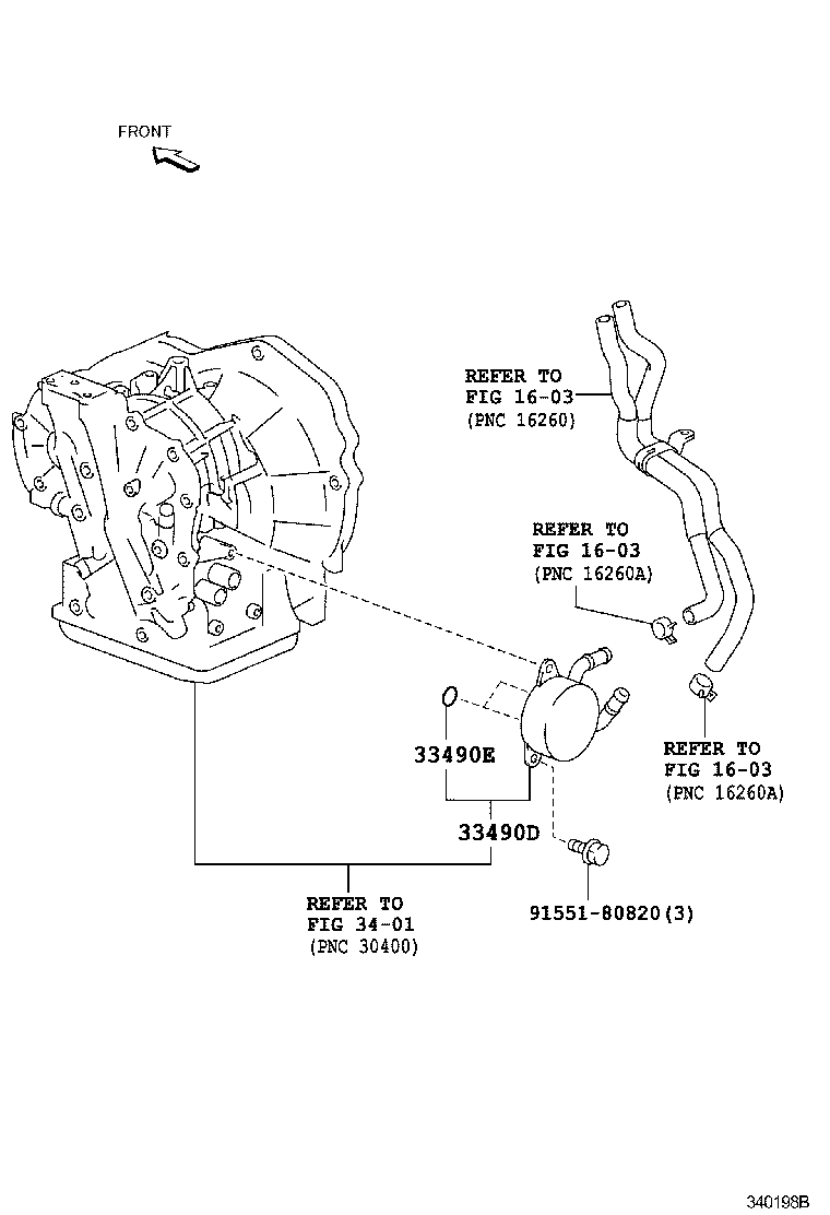  SCION IQ |  OIL COOLER TUBE CVT
