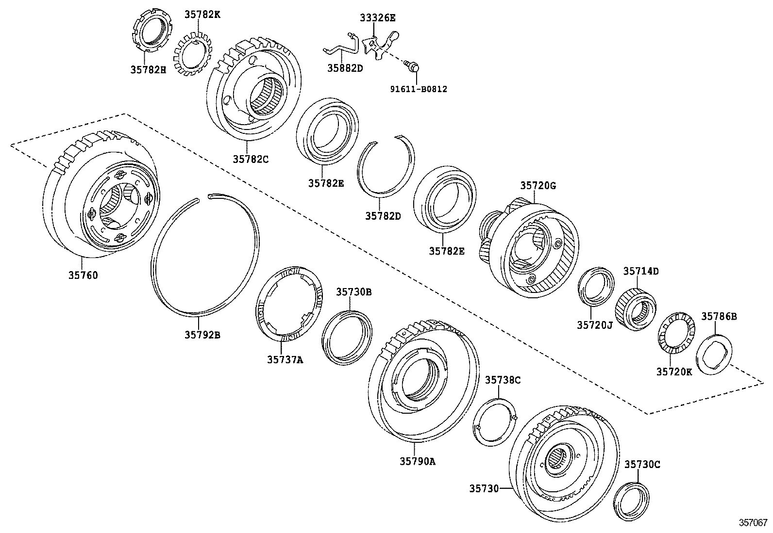  YARIS JPP |  PLANETARY GEAR REVERSE PISTON COUNTER GEAR ATM