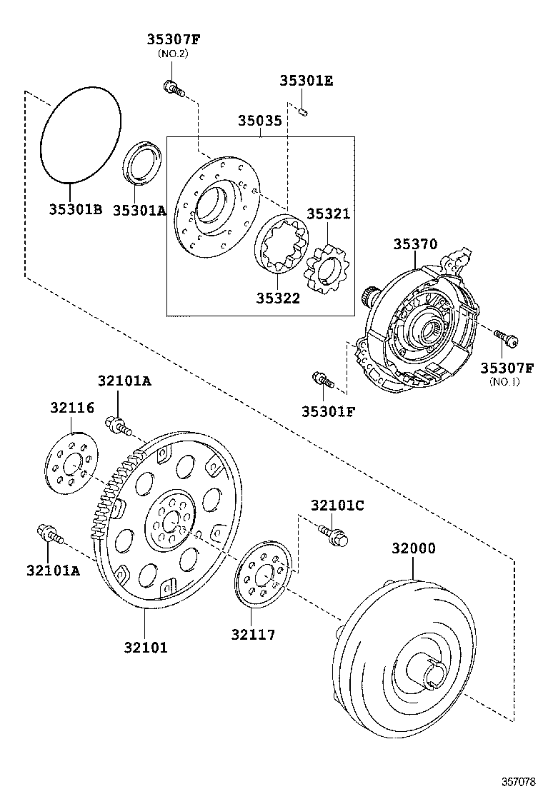  CAMRY |  TORQUE CONVERTER FRONT OIL PUMP CHAIN ATM