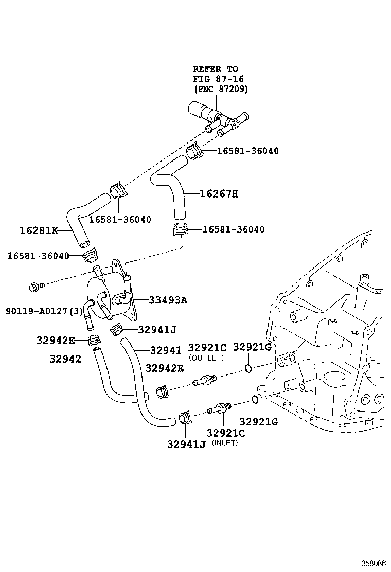  CAMRY |  OIL COOLER TUBE ATM
