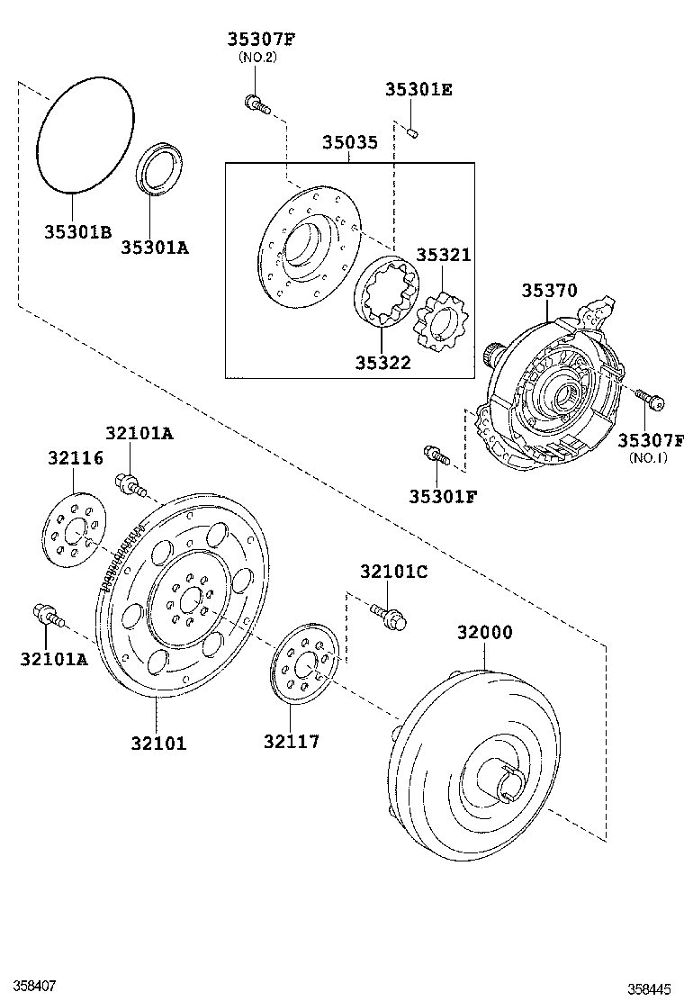  AVALON |  TORQUE CONVERTER FRONT OIL PUMP CHAIN ATM