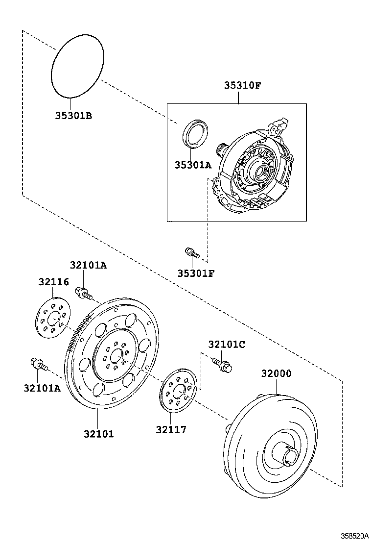  RAV4 NAP |  TORQUE CONVERTER FRONT OIL PUMP CHAIN ATM