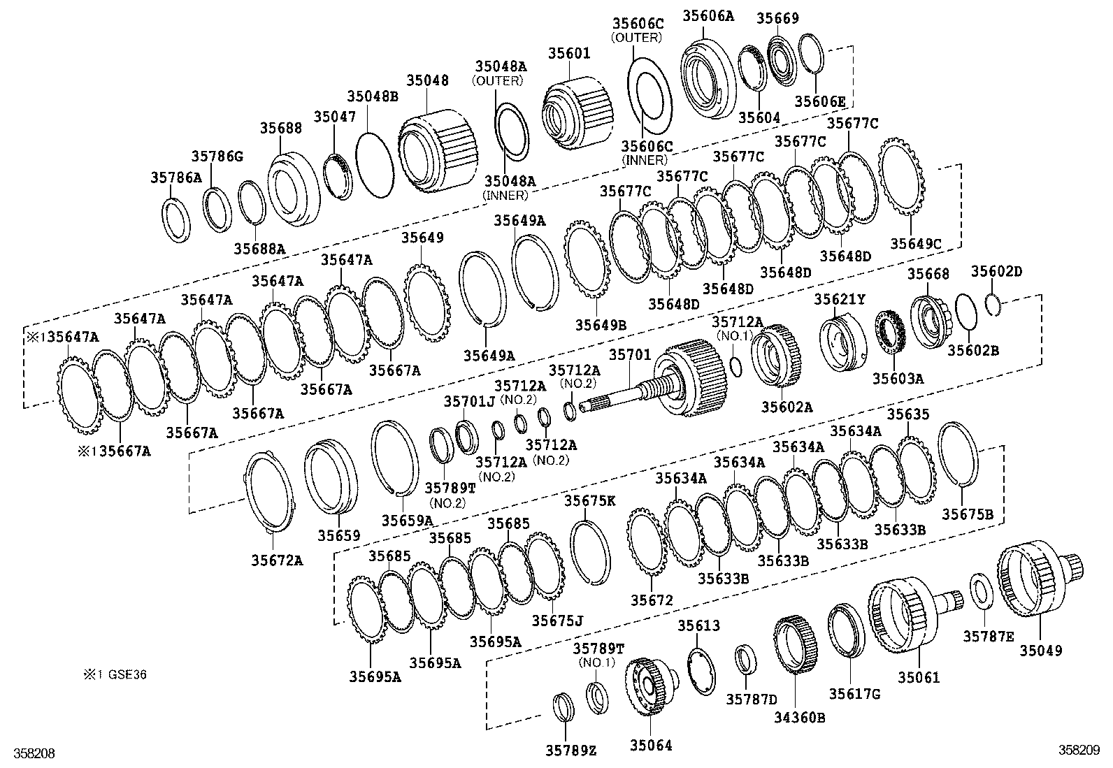  IS250 350 |  BRAKE BAND MULTIPLE DISC CLUTCH ATM