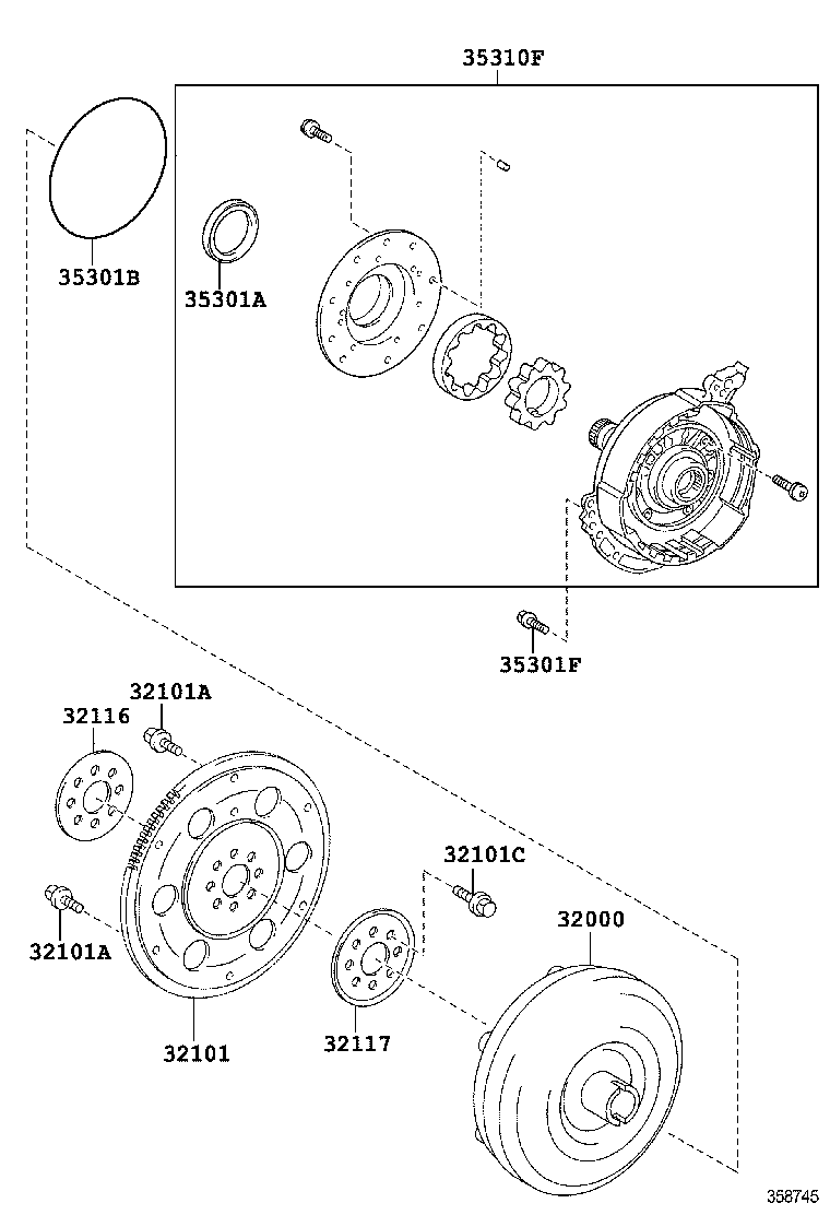 RAV4 JPP |  TORQUE CONVERTER FRONT OIL PUMP CHAIN ATM