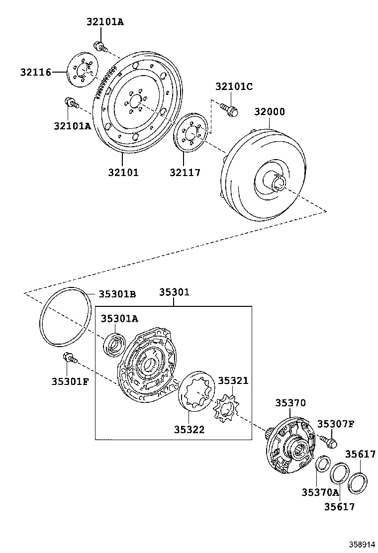  YARIS FRP |  TORQUE CONVERTER FRONT OIL PUMP CHAIN ATM