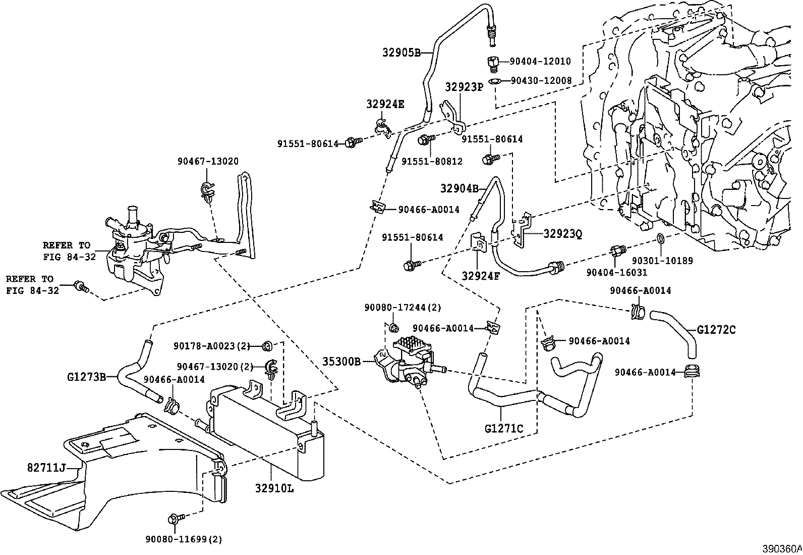  HIGHLANDER NAP |  OIL COOLER TUBE HYBRID VEHICLE