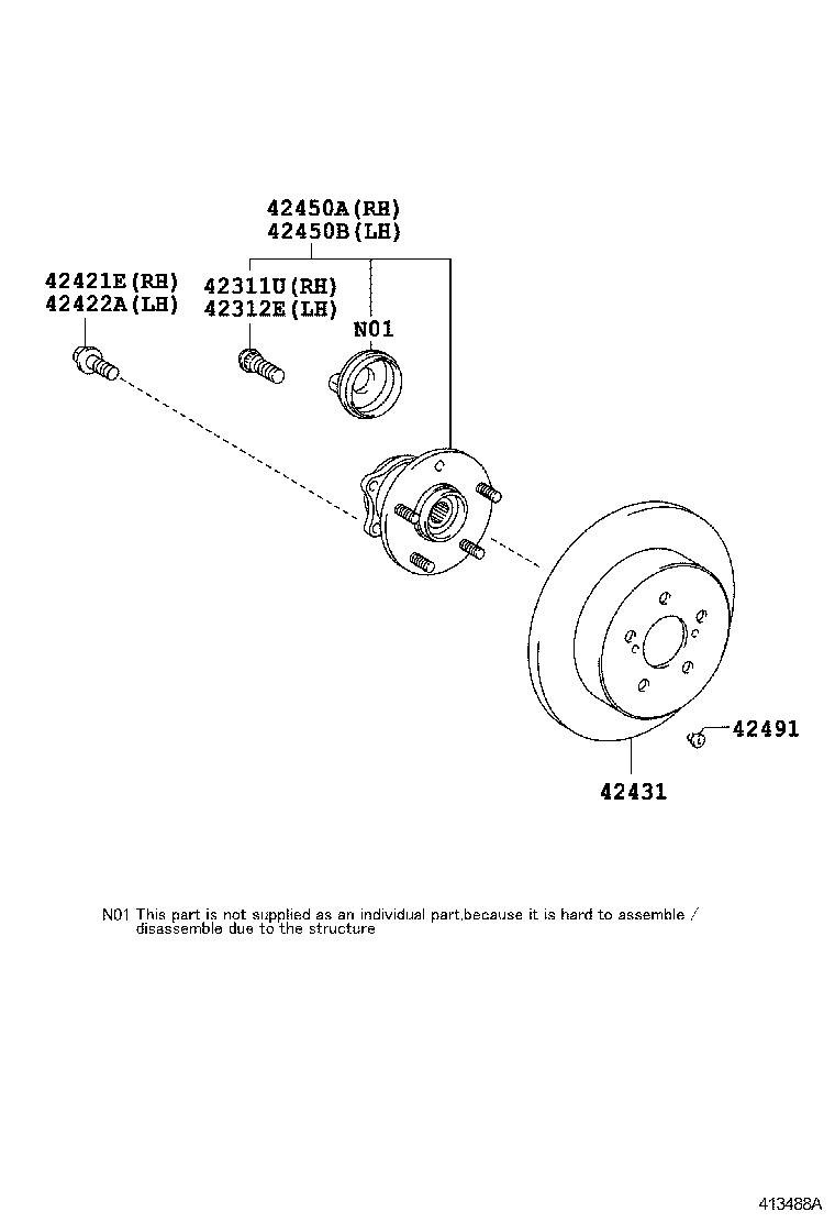  CAMRY |  REAR AXLE SHAFT HUB