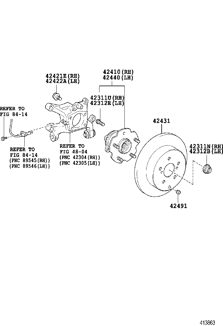  RAV4 JPP |  REAR AXLE SHAFT HUB
