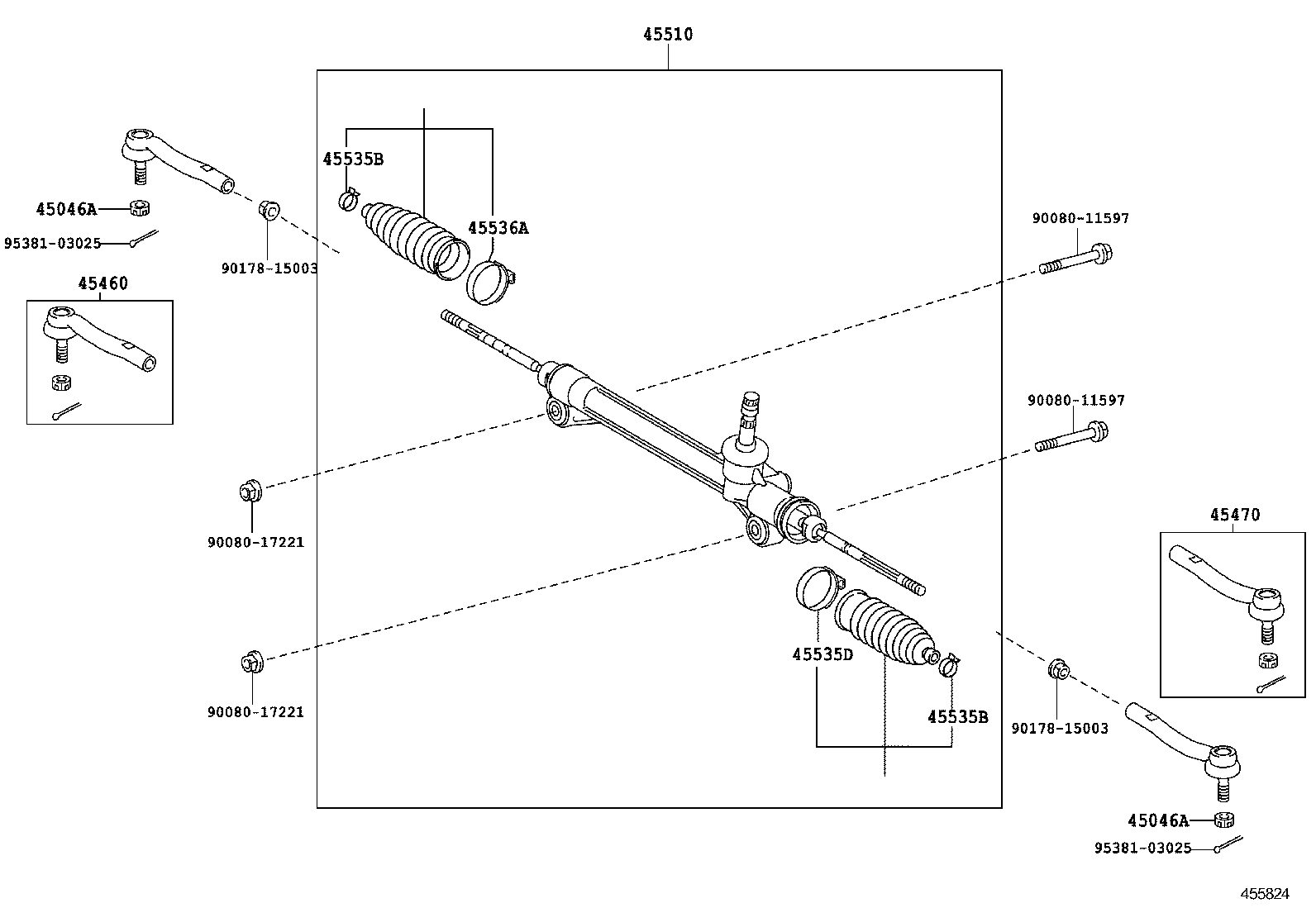  CAMRY HYBRID |  FRONT STEERING GEAR LINK