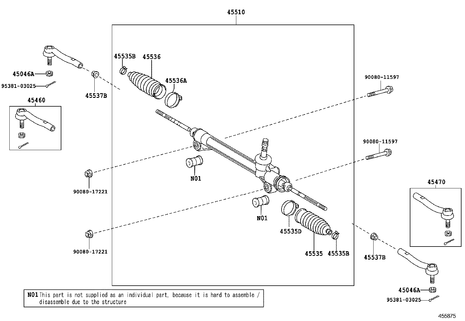  CAMRY |  FRONT STEERING GEAR LINK