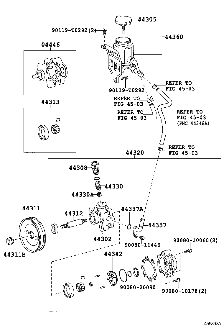  HILUX |  VANE PUMP RESERVOIR POWER STEERING