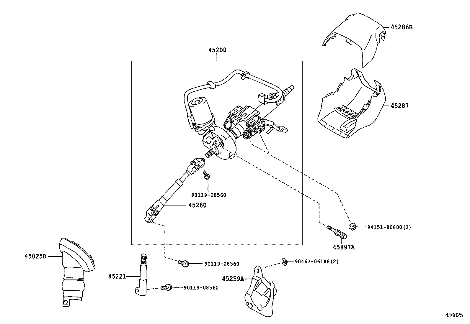  PRIUS PLUG IN HBD |  STEERING COLUMN SHAFT