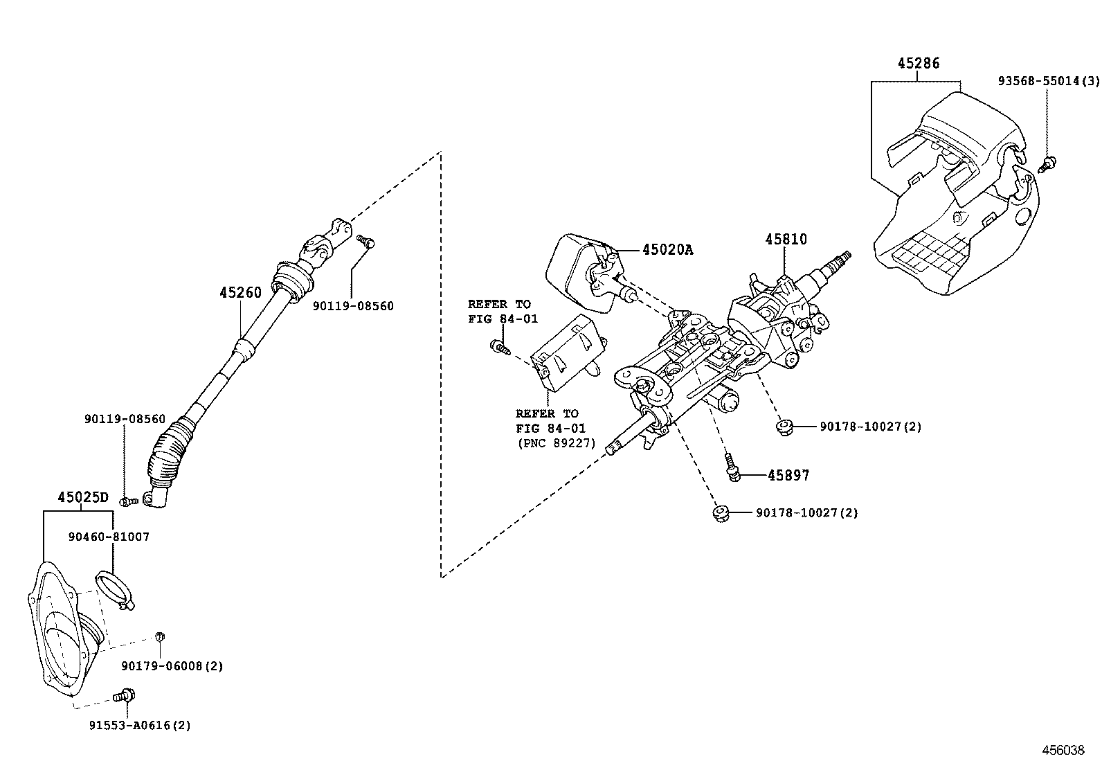  GS250 350 450H |  STEERING COLUMN SHAFT