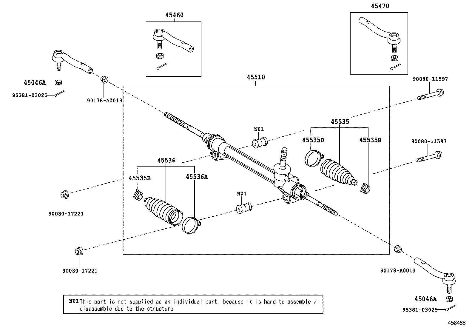  HIGHLANDER NAP |  FRONT STEERING GEAR LINK