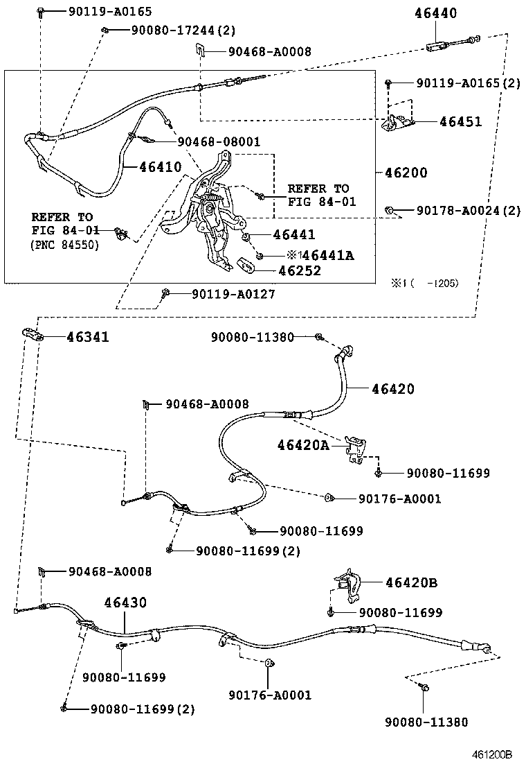  CAMRY HYBRID |  PARKING BRAKE CABLE
