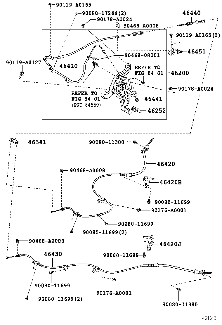  AVALON |  PARKING BRAKE CABLE