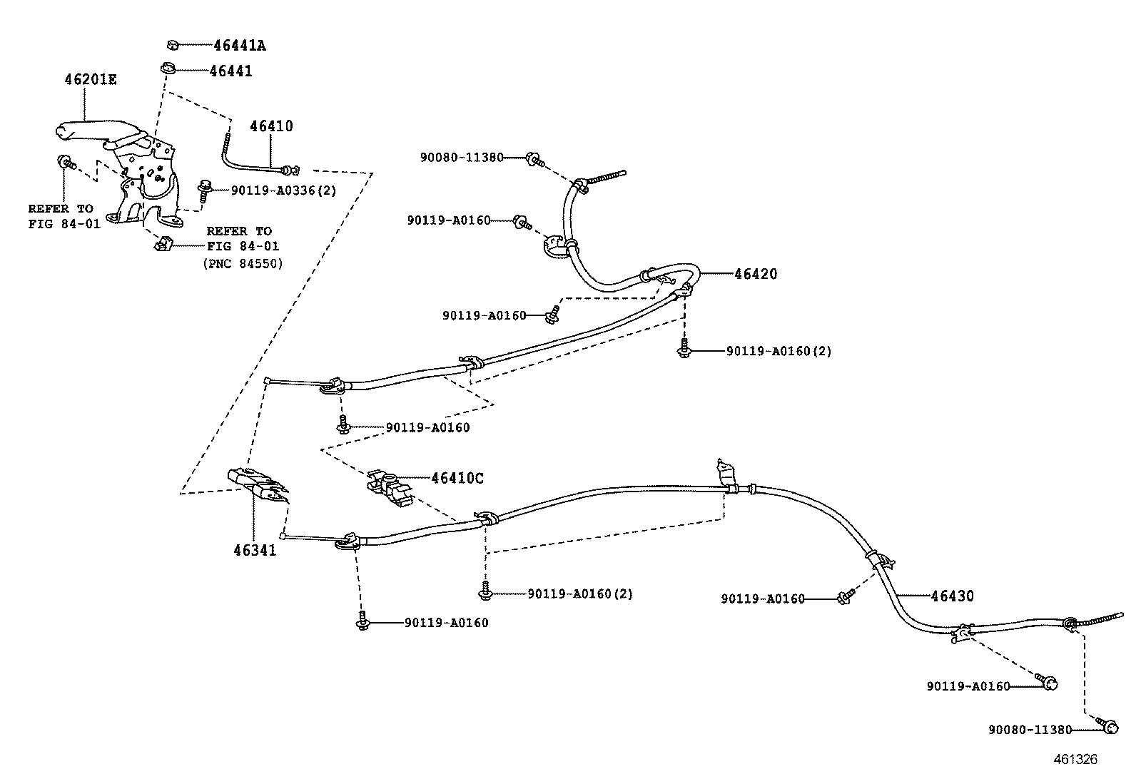  RAV4 NAP |  PARKING BRAKE CABLE