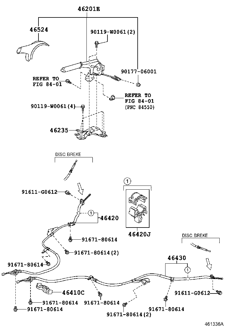  YARIS FRP |  PARKING BRAKE CABLE