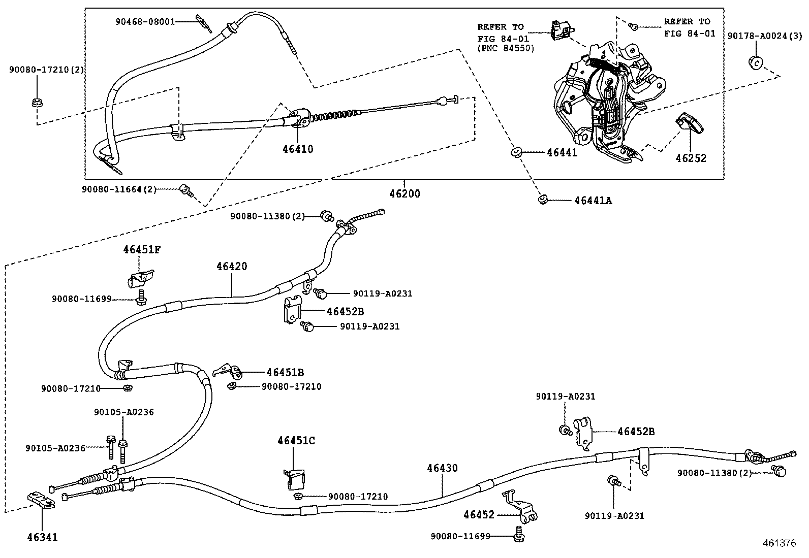  HIGHLANDER NAP |  PARKING BRAKE CABLE