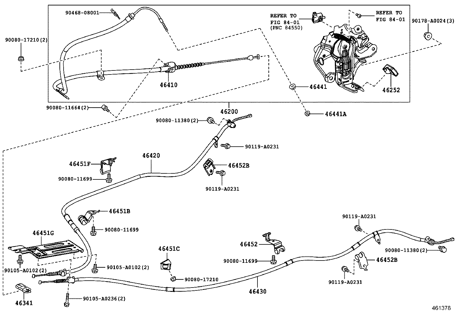 HIGHLANDER NAP |  PARKING BRAKE CABLE