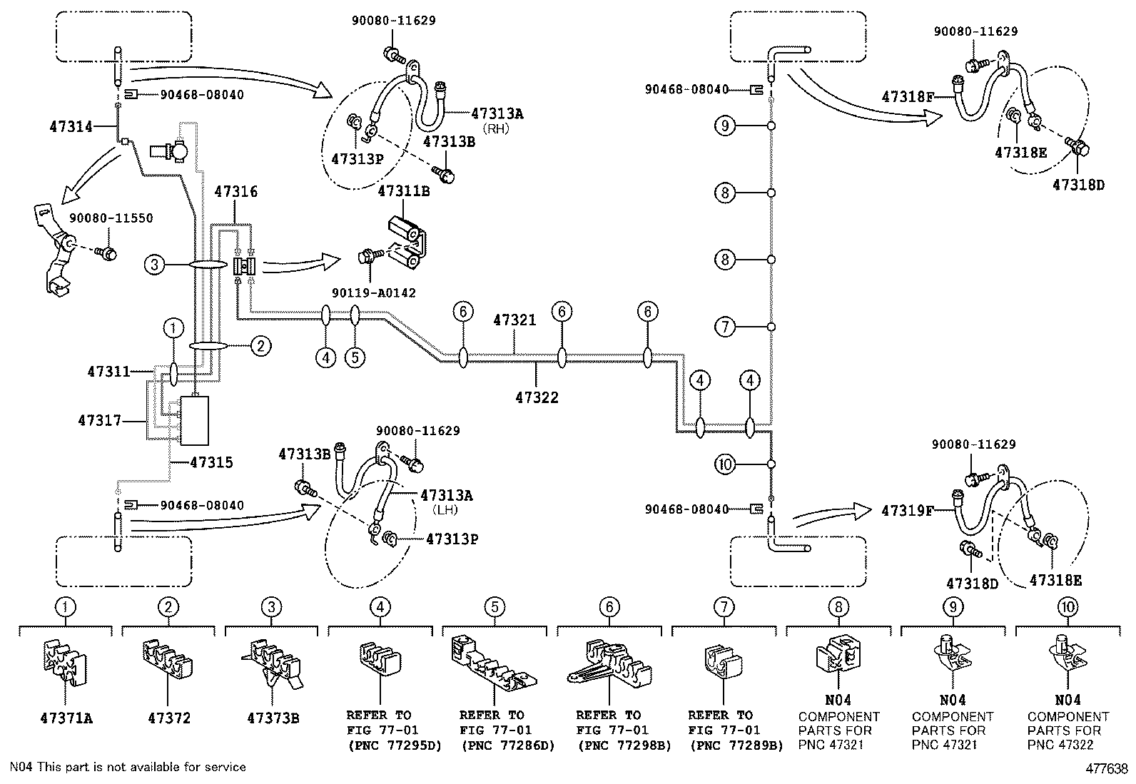  CAMRY HYBRID |  BRAKE TUBE CLAMP