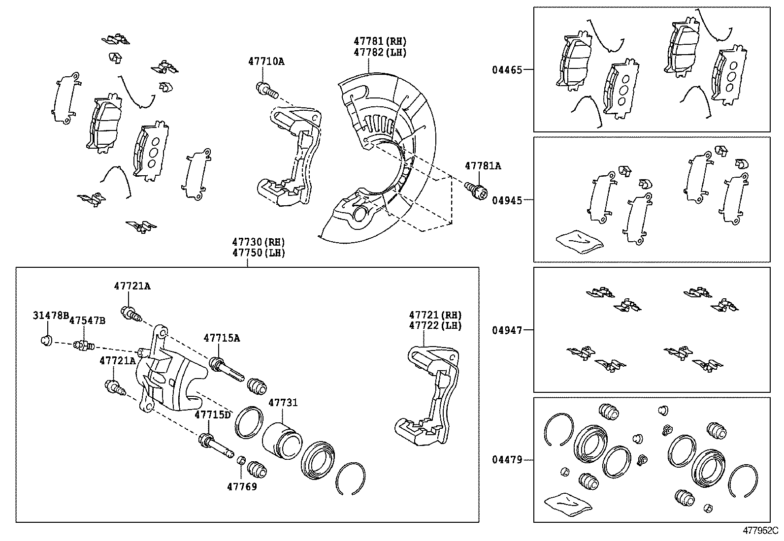  CAMRY |  FRONT DISC BRAKE CALIPER DUST COVER