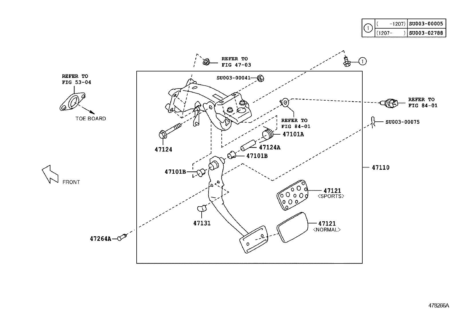  SCION FR S |  BRAKE PEDAL BRACKET