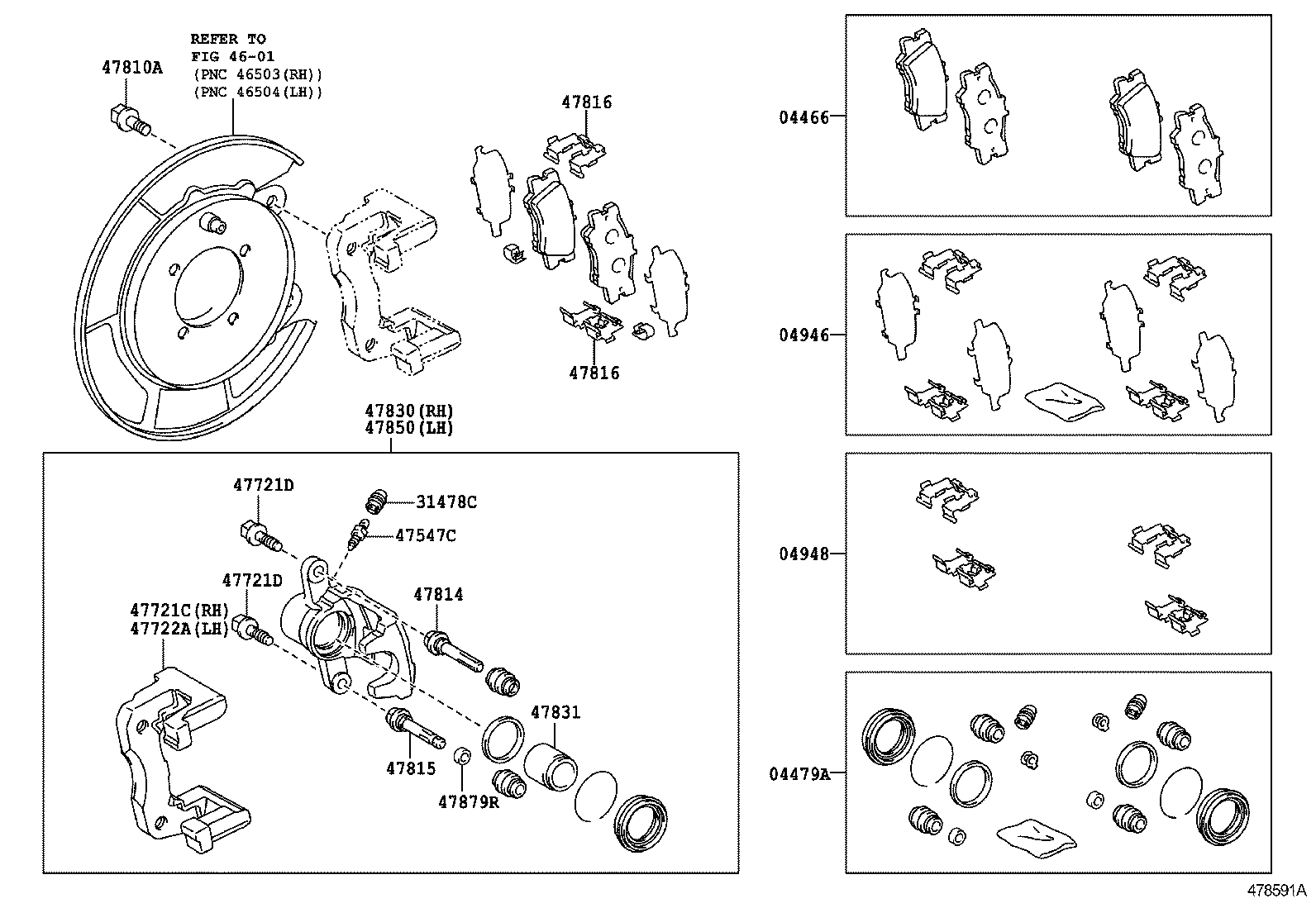  AVALON |  REAR DISC BRAKE CALIPER DUST COVER