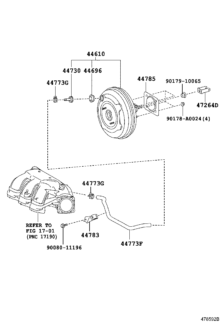  AVALON |  BRAKE BOOSTER VACUUM TUBE