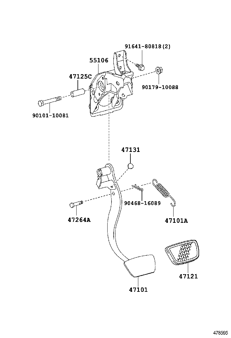  LS600HL |  BRAKE PEDAL BRACKET