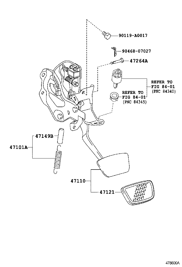  AVALON |  BRAKE PEDAL BRACKET