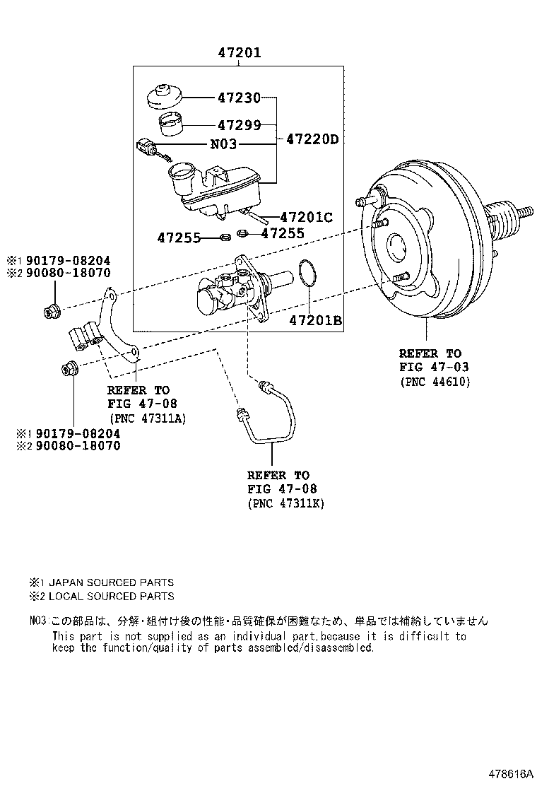  AVALON |  BRAKE MASTER CYLINDER
