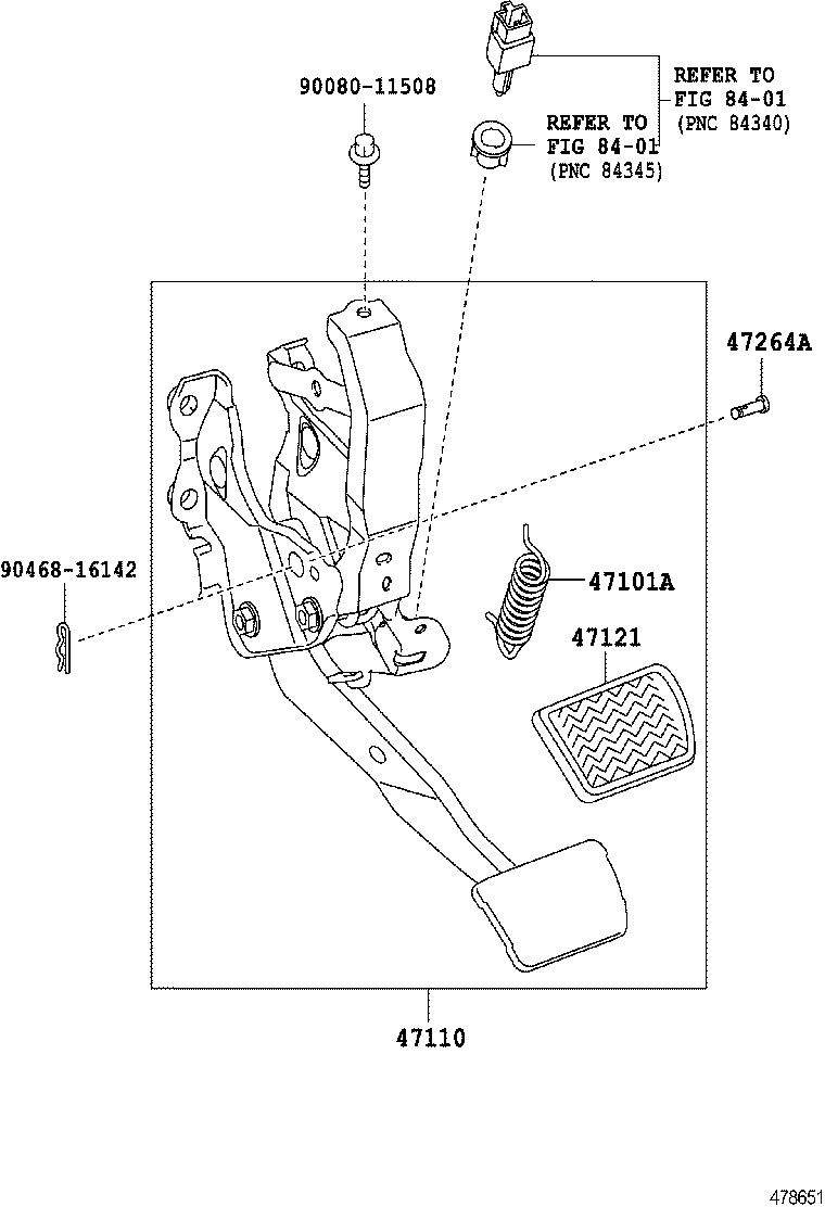  RAV4 NAP |  BRAKE PEDAL BRACKET