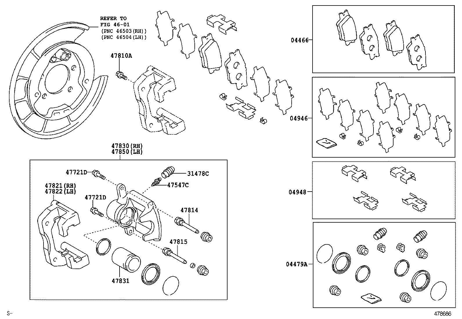  RAV4 NAP |  REAR DISC BRAKE CALIPER DUST COVER