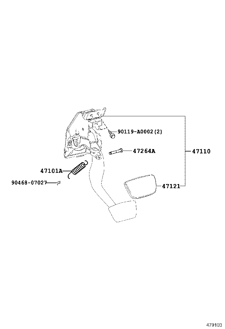  HIGHLANDER NAP |  BRAKE PEDAL BRACKET