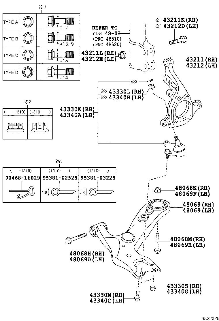  RAV4 JPP |  FRONT AXLE ARM STEERING KNUCKLE
