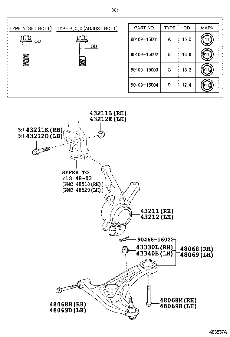  YARIS JPP |  FRONT AXLE ARM STEERING KNUCKLE