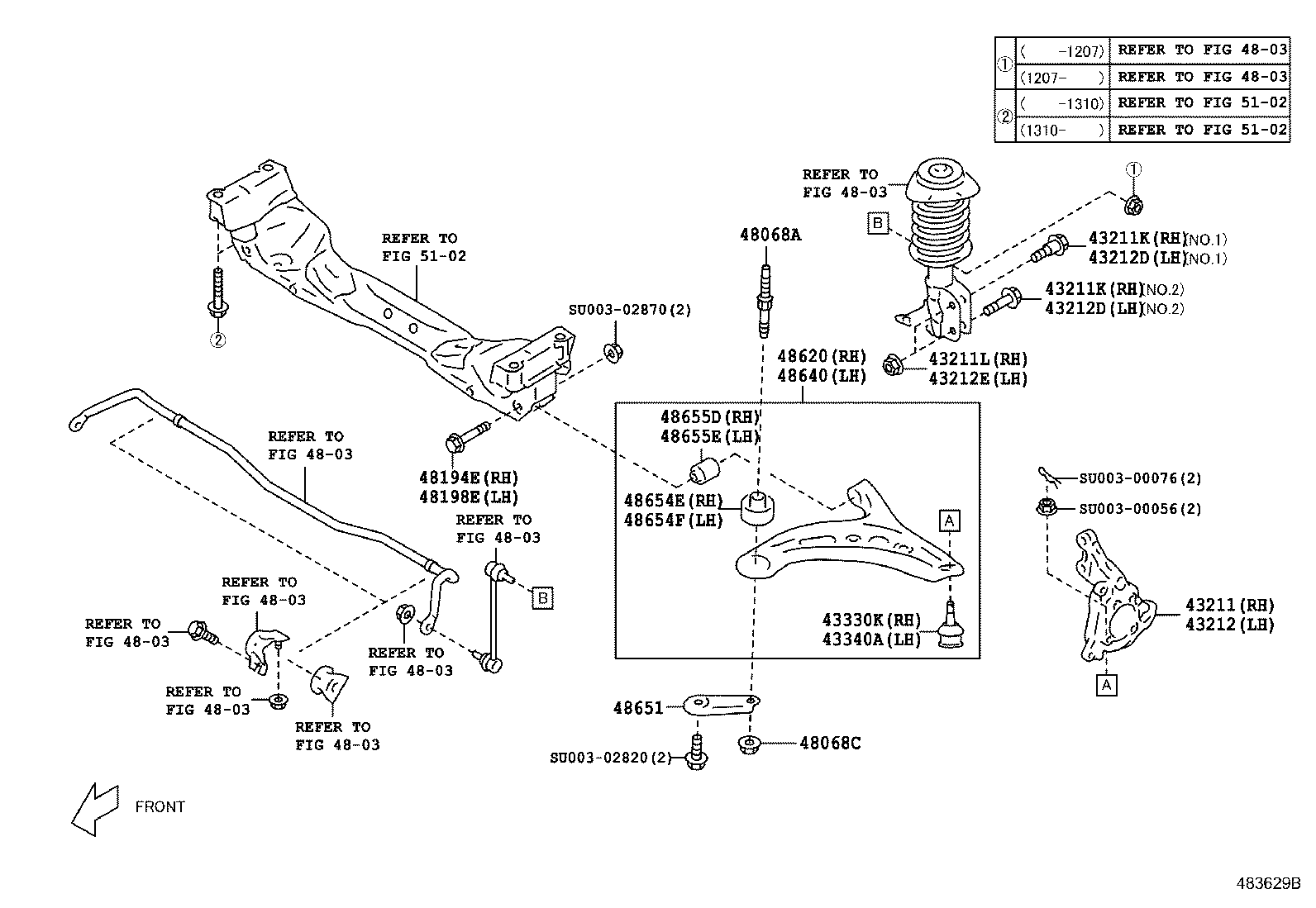  SCION FR S |  FRONT AXLE ARM STEERING KNUCKLE