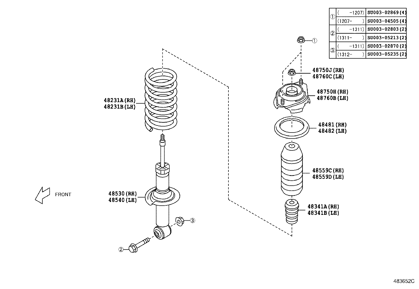  SCION FR S |  REAR SPRING SHOCK ABSORBER