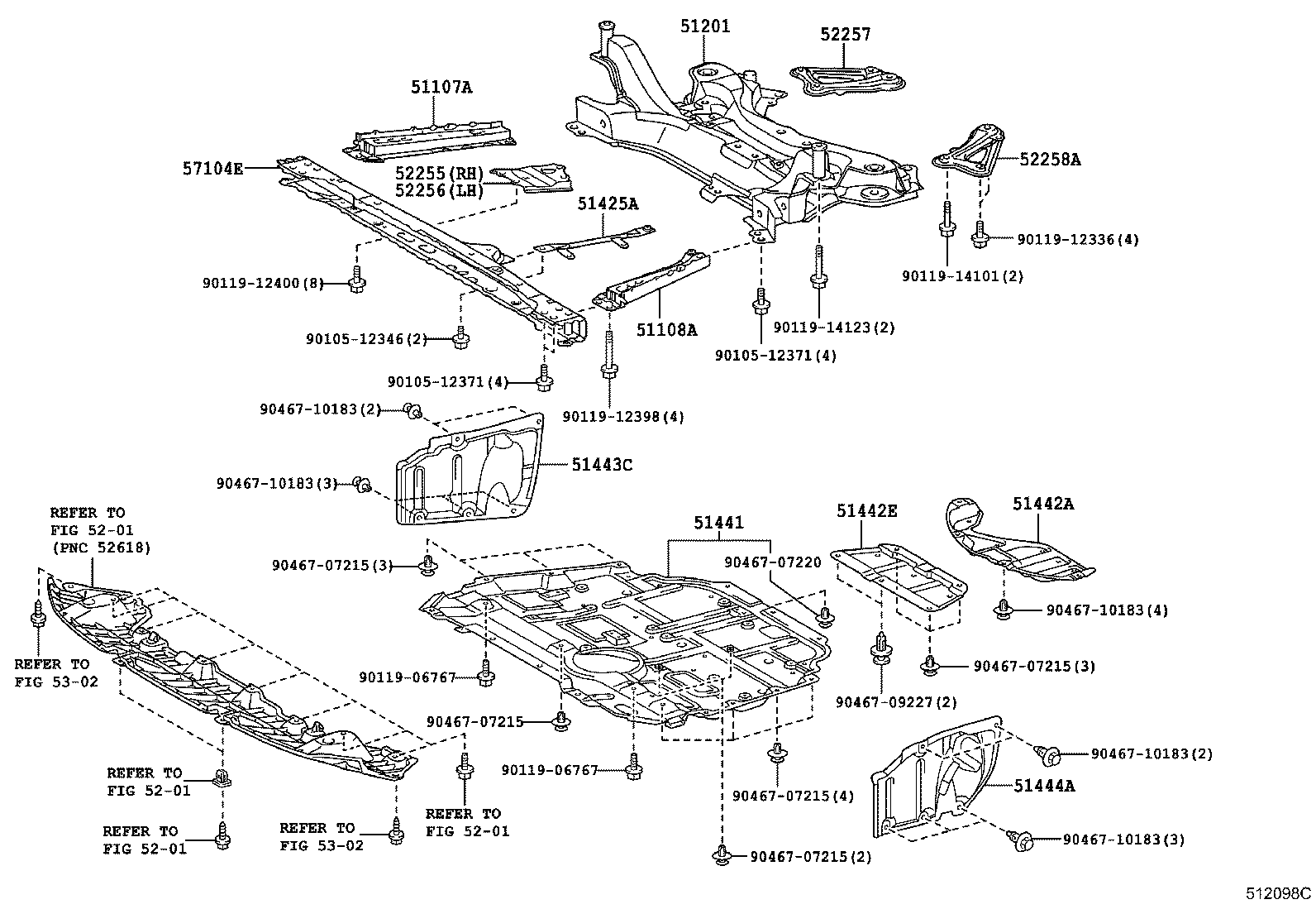  PRIUS V |  SUSPENSION CROSSMEMBER UNDER COVER