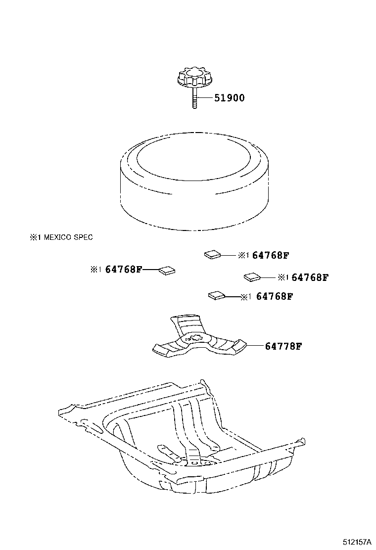  CAMRY HYBRID |  SPARE WHEEL CARRIER