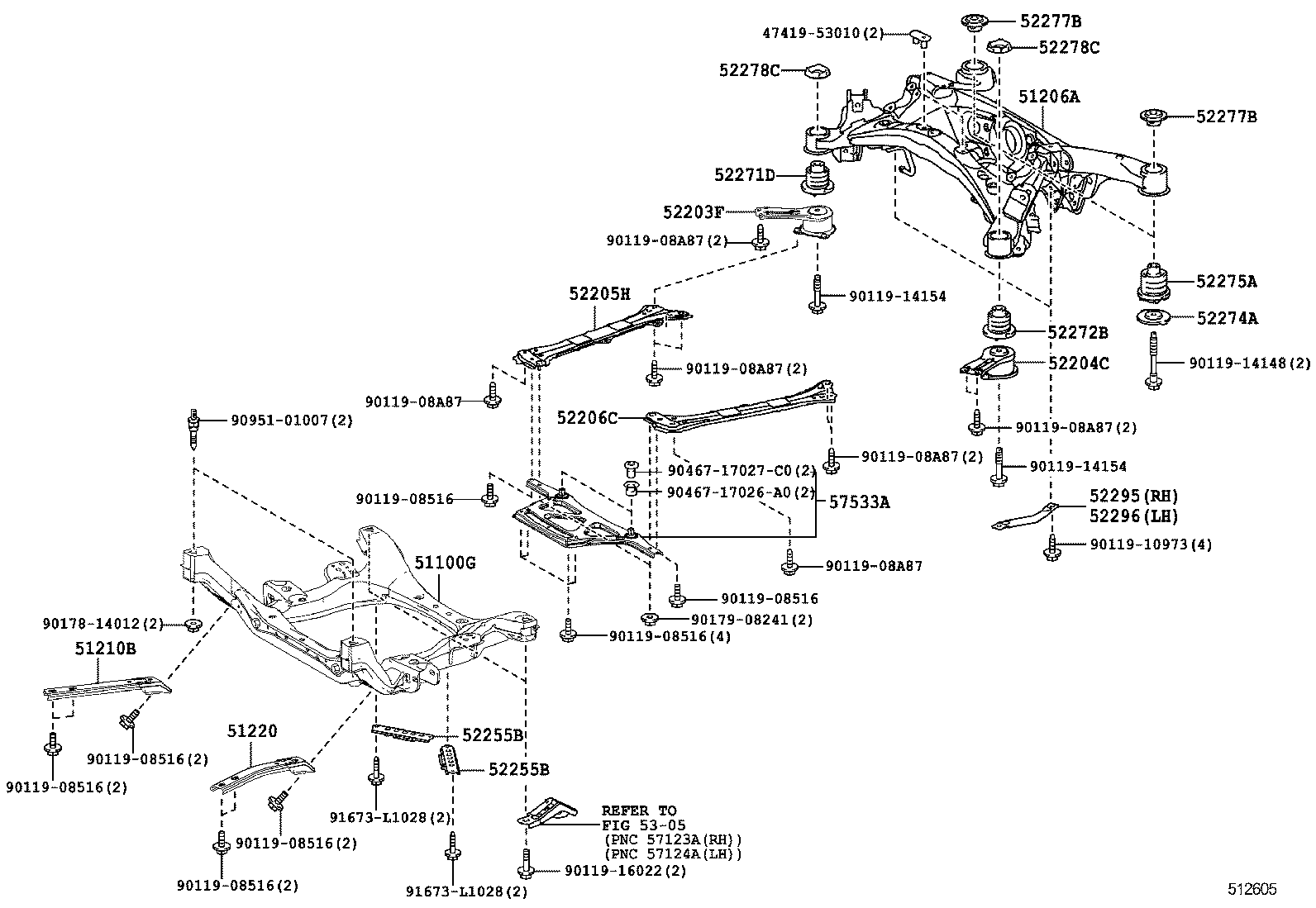  IS250 350 |  SUSPENSION CROSSMEMBER UNDER COVER